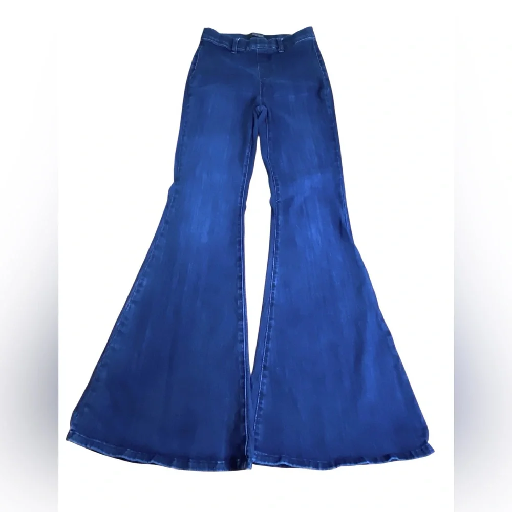 Judy Blue High Rise Pull On Super Flare Bellbottom Jeans Women’s Size 7 (28) - Picture 2 of 14